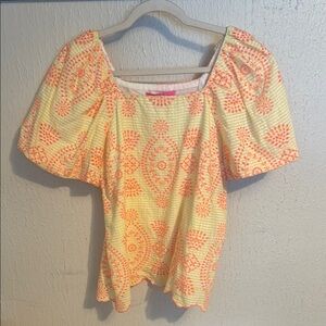 Lilly Pulitzer Yellow and Orange Blouse